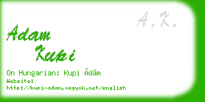adam kupi business card